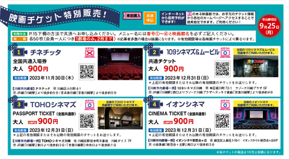 109シネマズ 共通シネマチケット 淡い 有効期限2024年10月31日